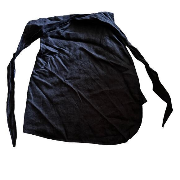 POSSE black linen wrap midi skirt size M - Picture 9 of 9